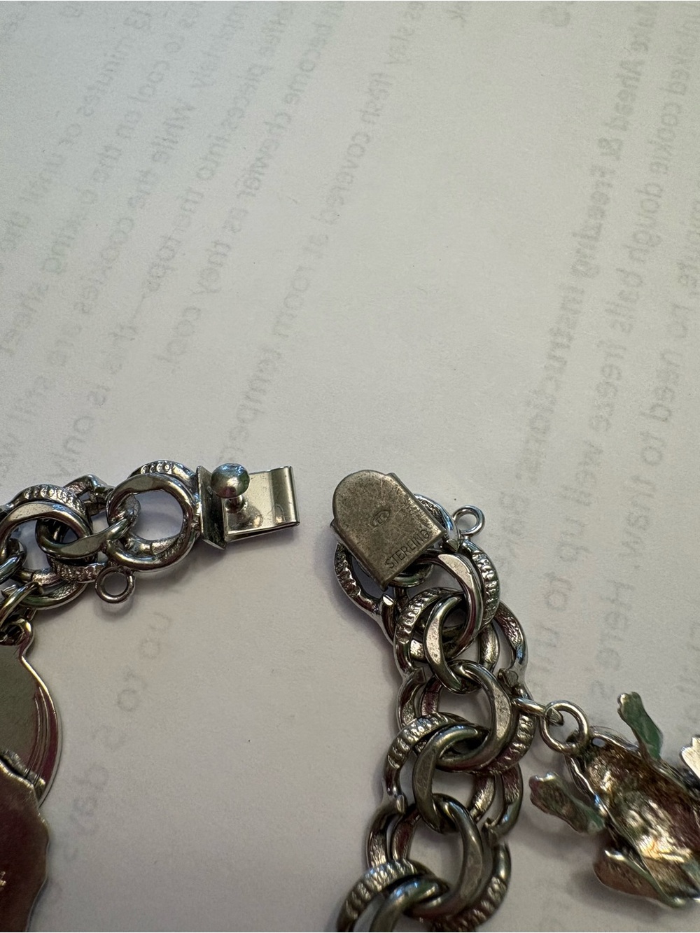 Vintage Sterling Silver Charm Bracelet With 11 Charms - Picture 5 of 5